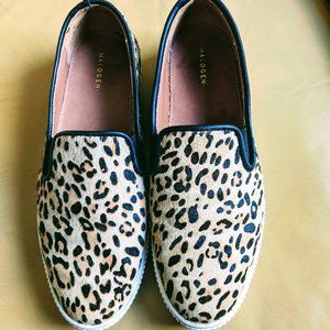 Halogen Leopard Calf Hair Platform Sneakers